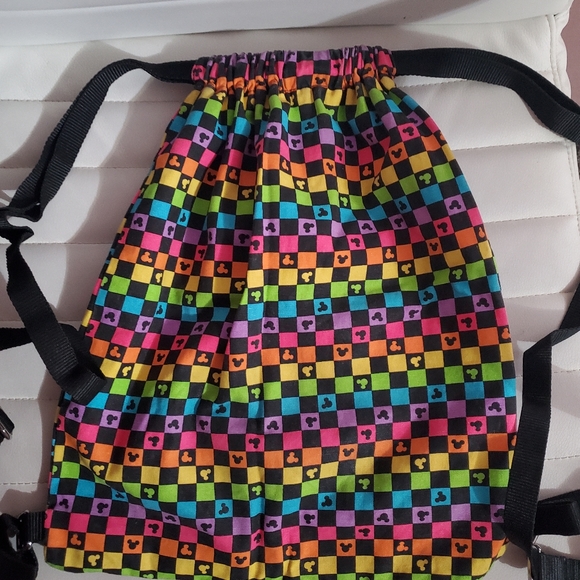 Colorful Mickey Mouse Drawstring Backpack - Picture 4 of 10